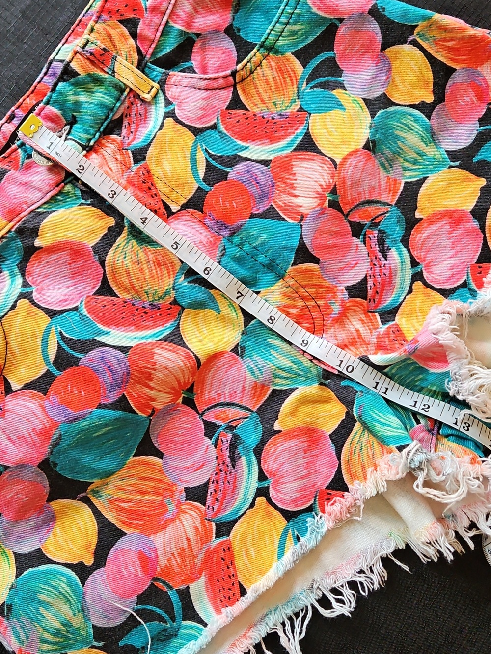 Zara Vibrant Fruit Pattern High Waist Shorts - Picture 9 of 12